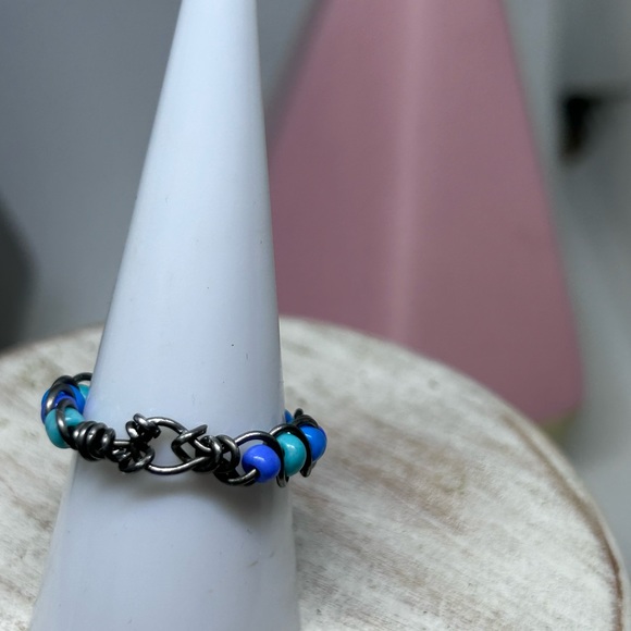 Handmade wire beaded rings - Picture 13 of 14